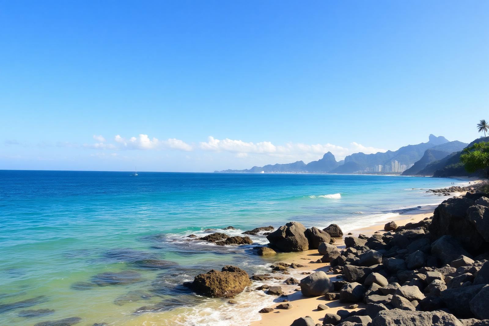 Paysage vallonné aux alentours de Rio de Janeiro
