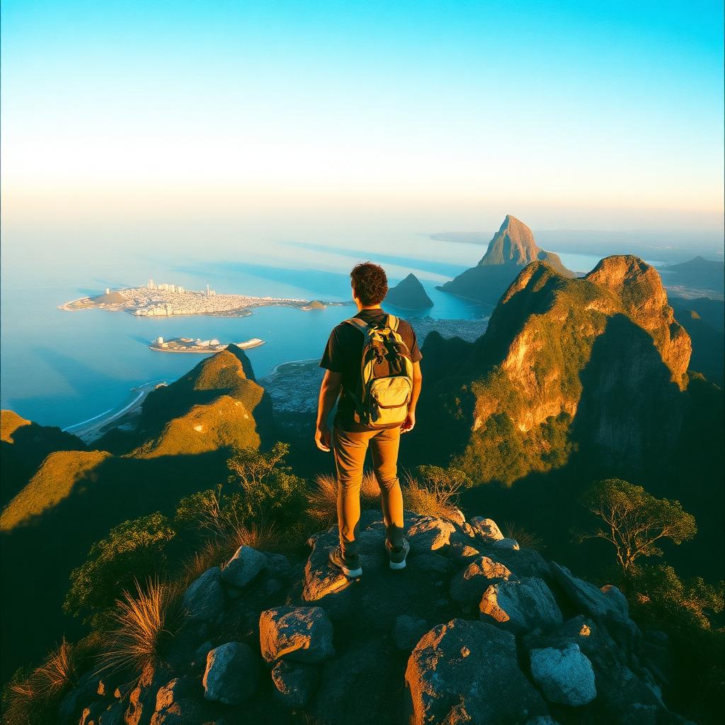 Vue panoramique depuis un sommet de la Zona Sul de Rio de Janeiro
